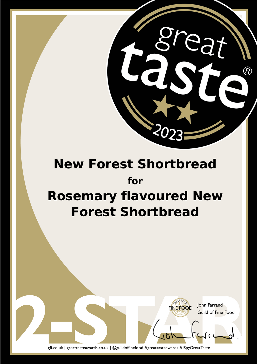 Rosemary flavoured New Forest Shortbread