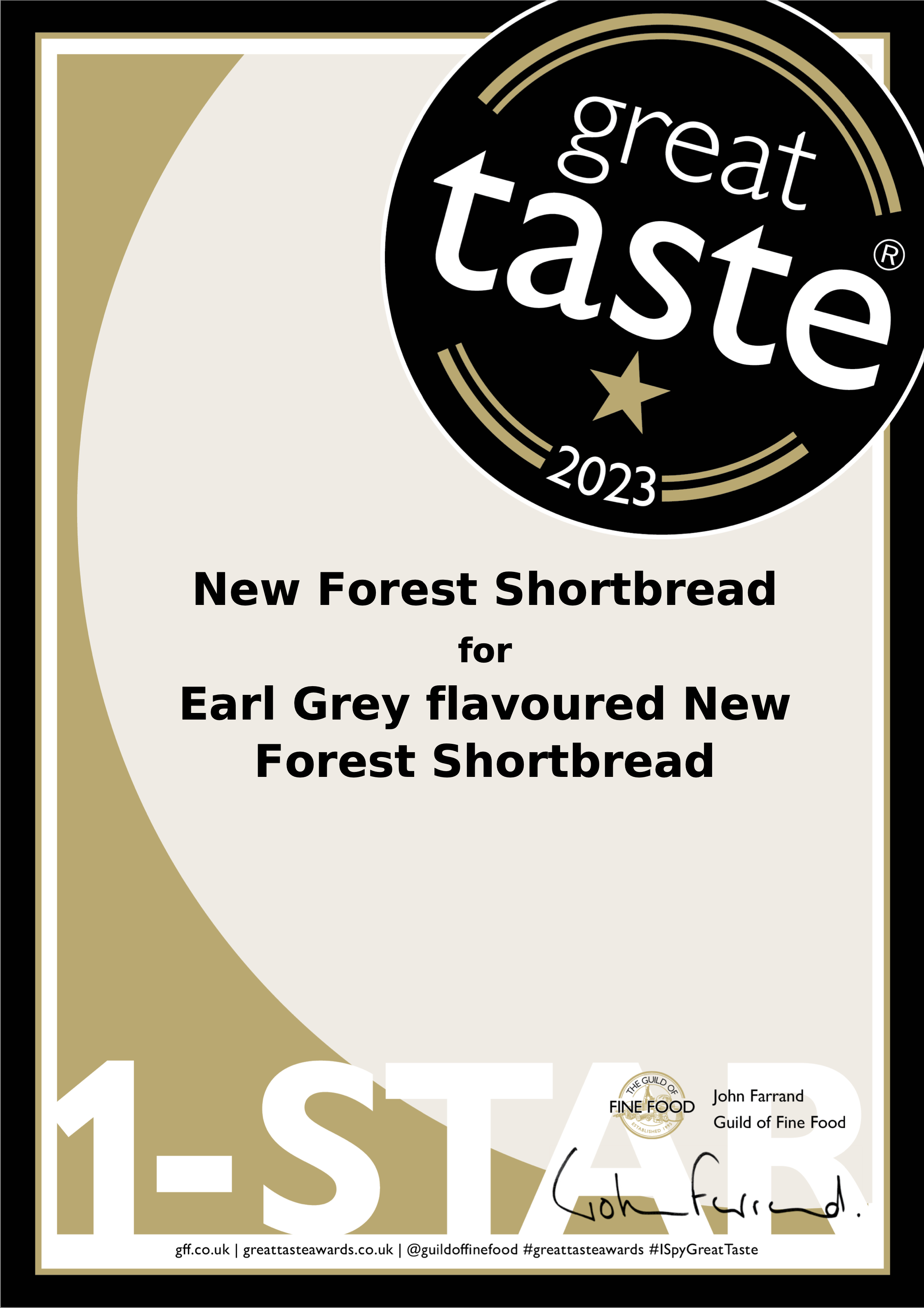Earl Grey flavoured New Forest Shortbread