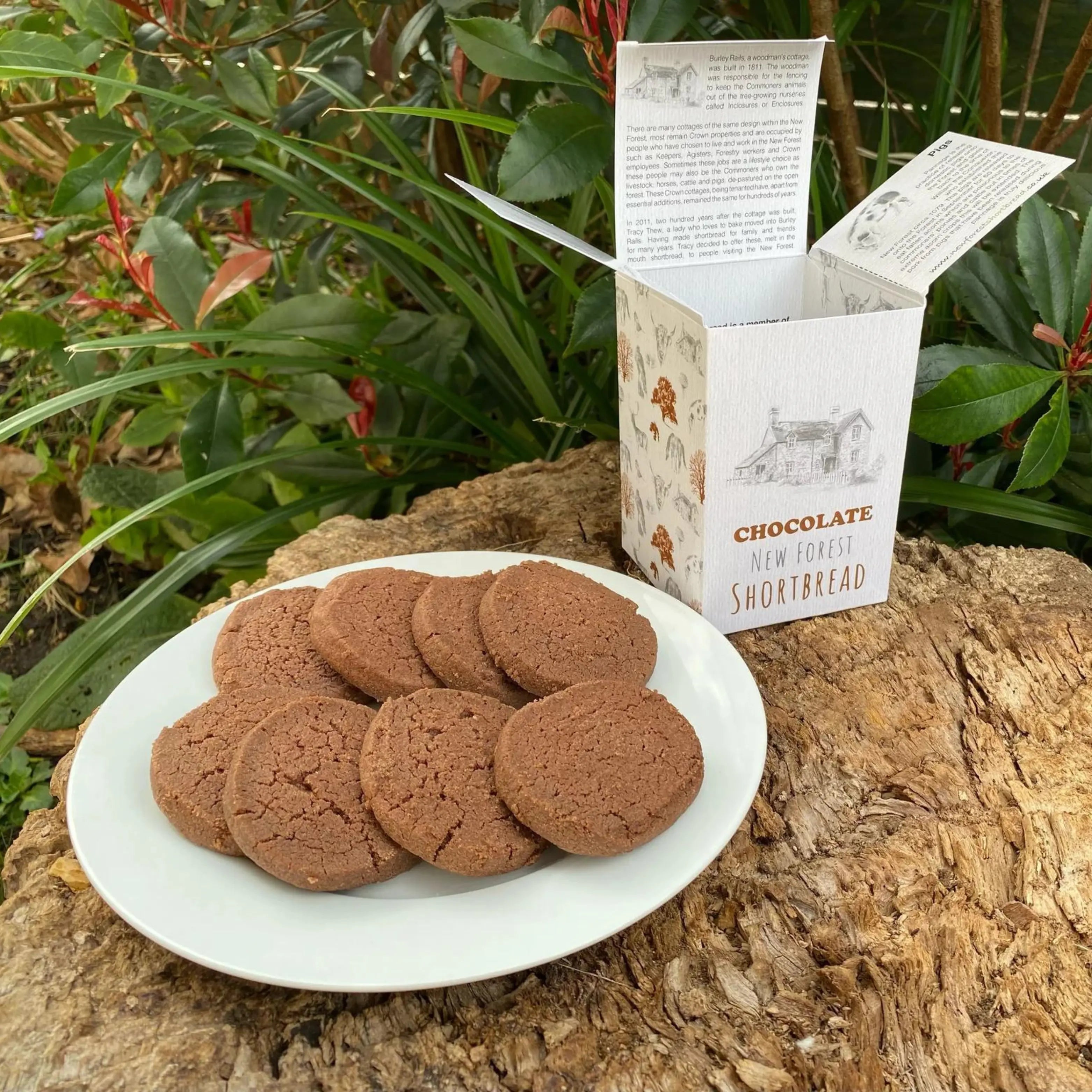 Chocolate Flavoured New Forest Shortbread - Box of 8
