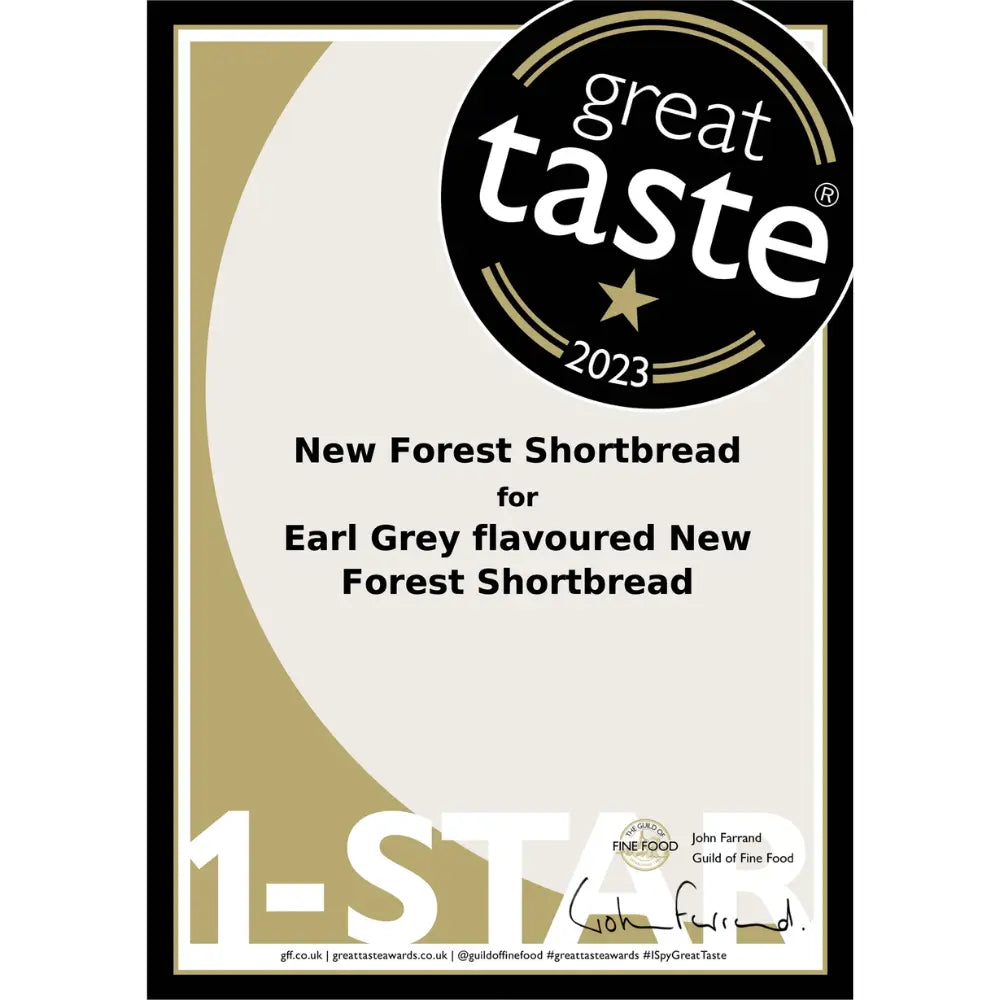 Earl Grey Flavoured New Forest Shortbread - Box of 8