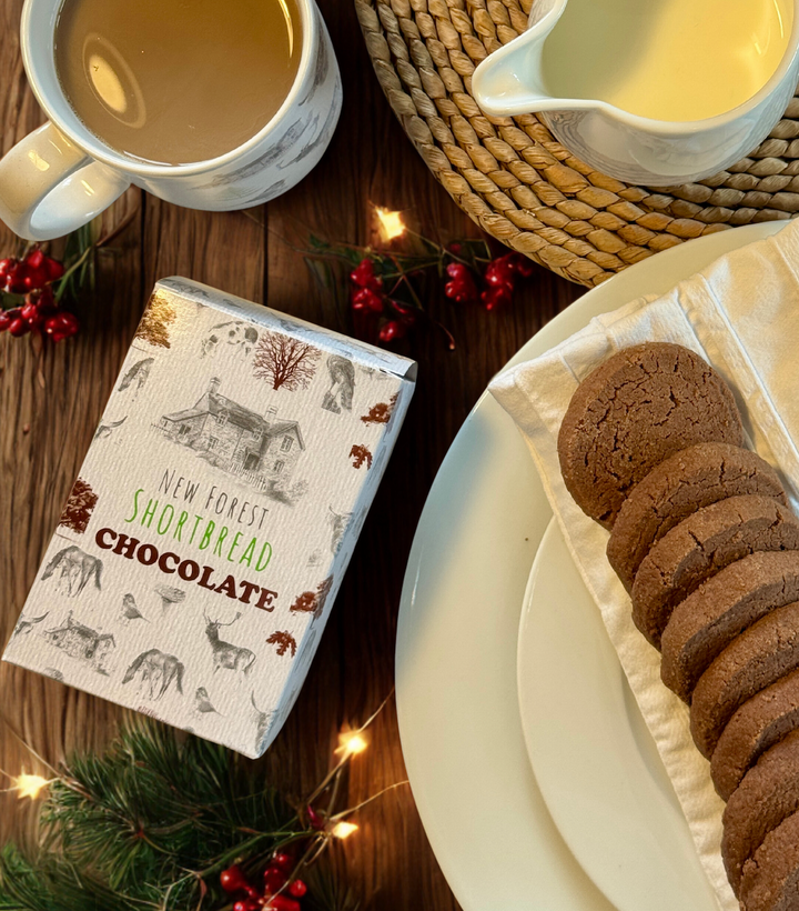 Chocolate Flavoured New Forest Shortbread - Box of 8
