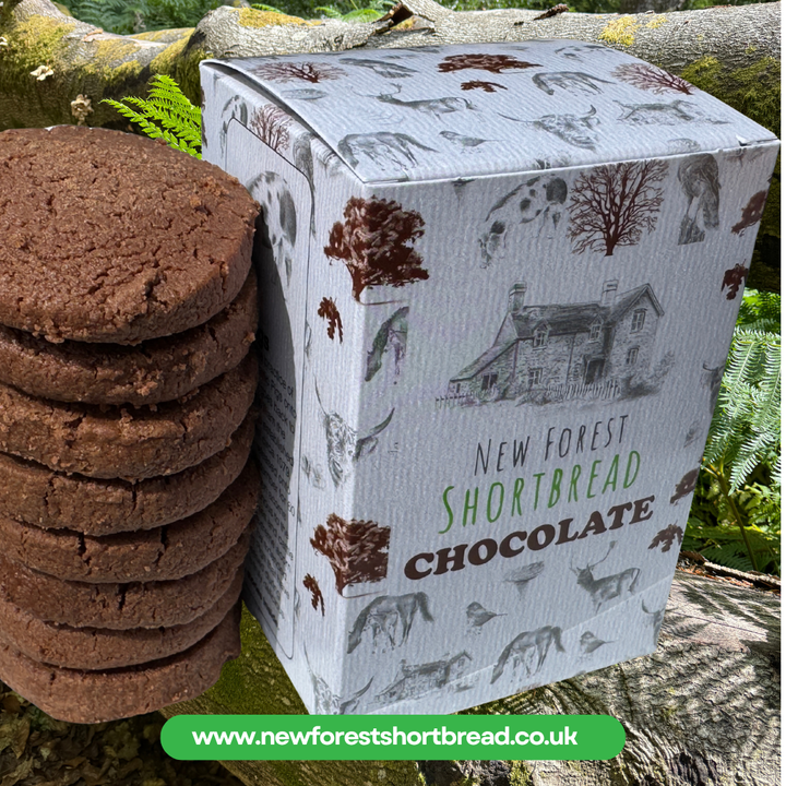 Chocolate Flavoured New Forest Shortbread - Box of 8