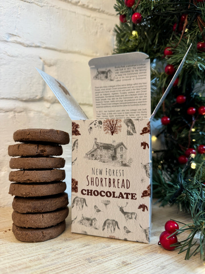 Chocolate Flavoured New Forest Shortbread - Box of 8