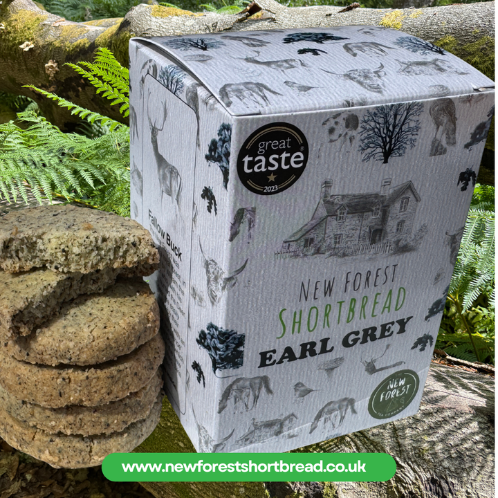 Earl Grey Flavoured New Forest Shortbread - Box of 8 (Short dated)