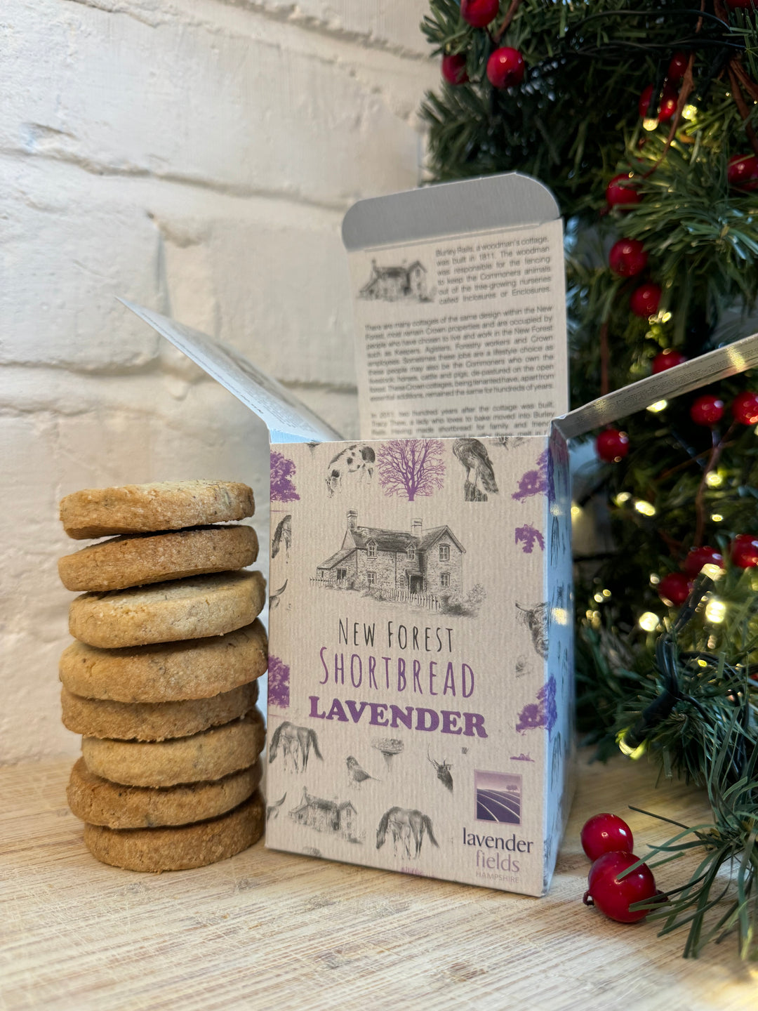 Lavender Flavoured New Forest Shortbread - Box of 8