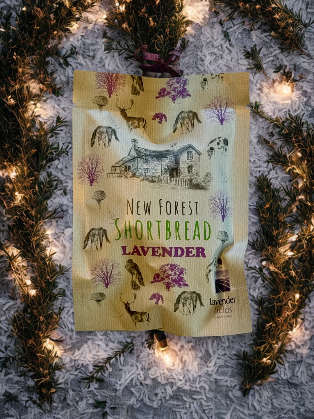 Lavender Flavoured New Forest Shortbread - Snack Pack (2 Pieces)