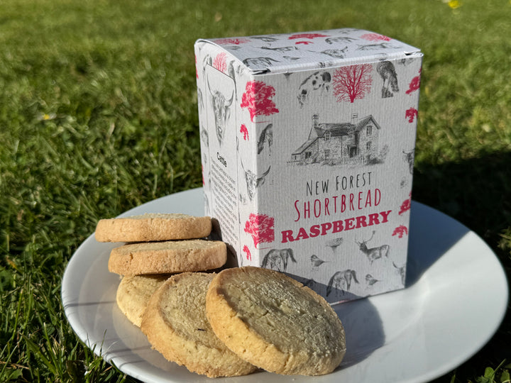 Raspberry Flavoured New Forest Shortbread - Box of 8