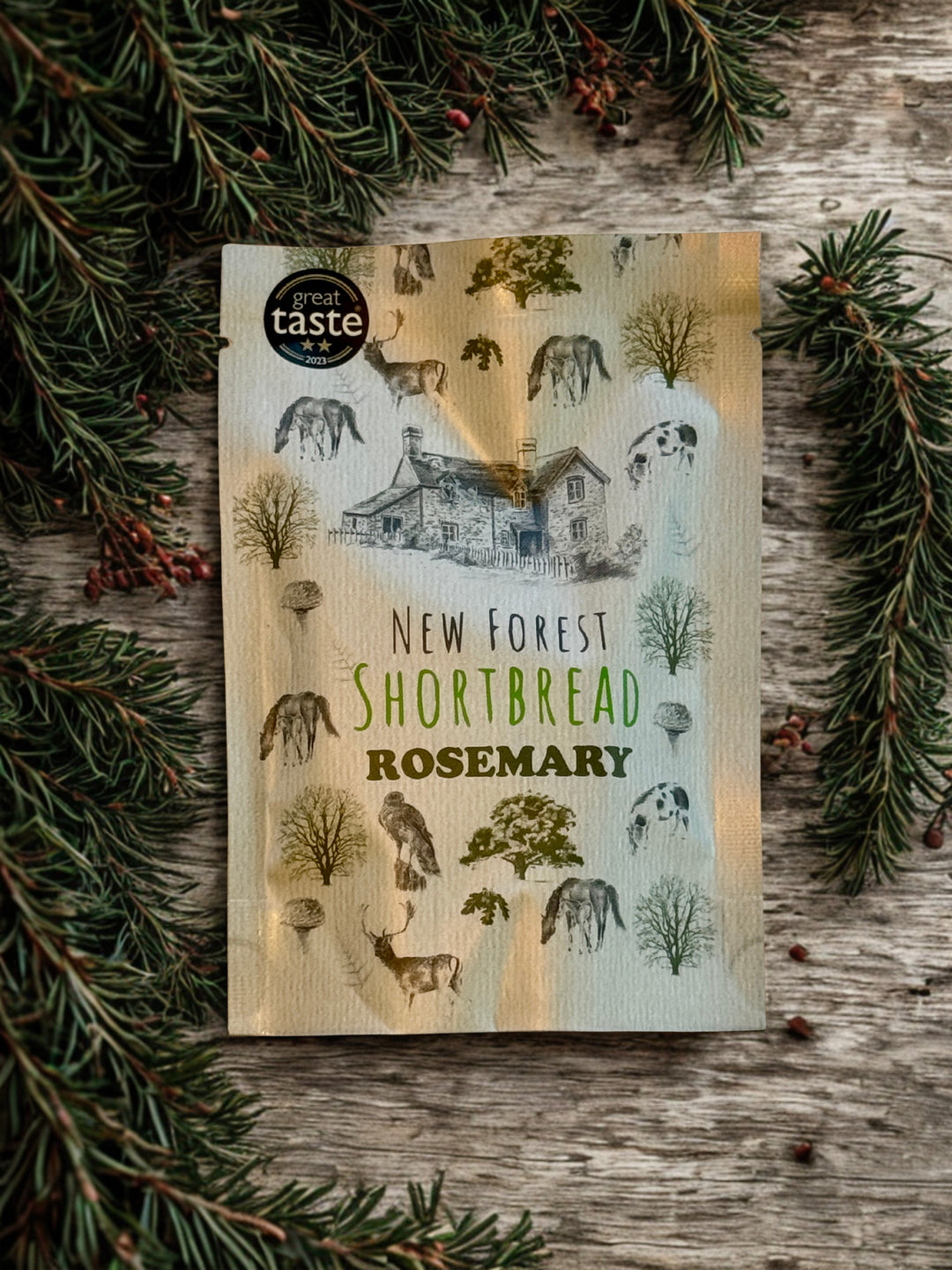 Rosemary Flavoured New Forest Shortbread - Snack Pack (2 Pieces)