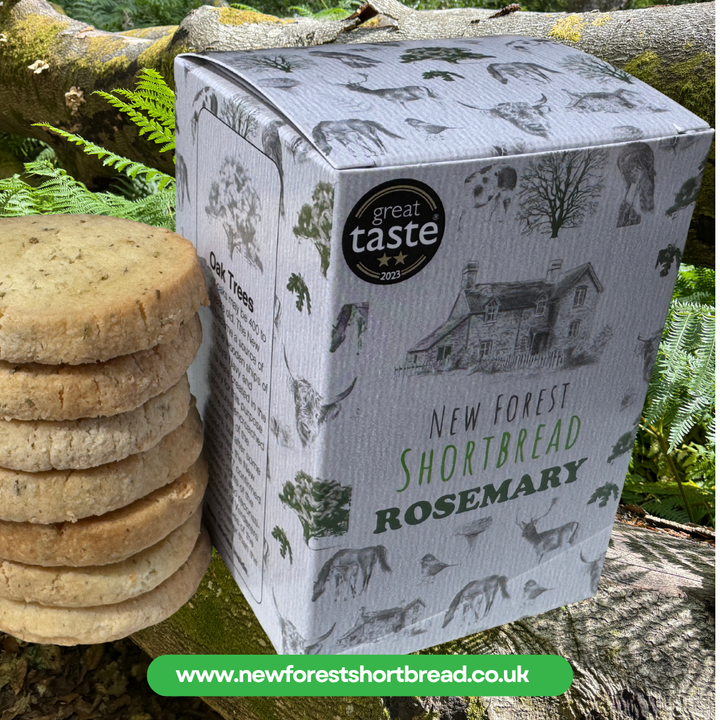 Rosemary Flavoured New Forest Shortbread - Box of 8 (Short dated)